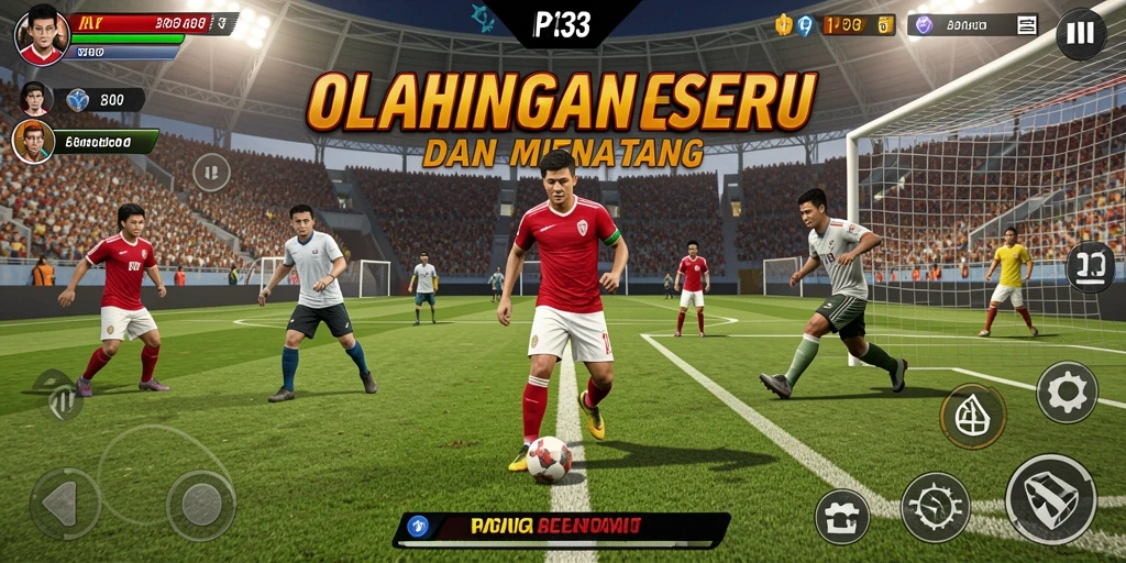 Screenshot gameplay API33 yang menunjukkan aksi olahraga seru.