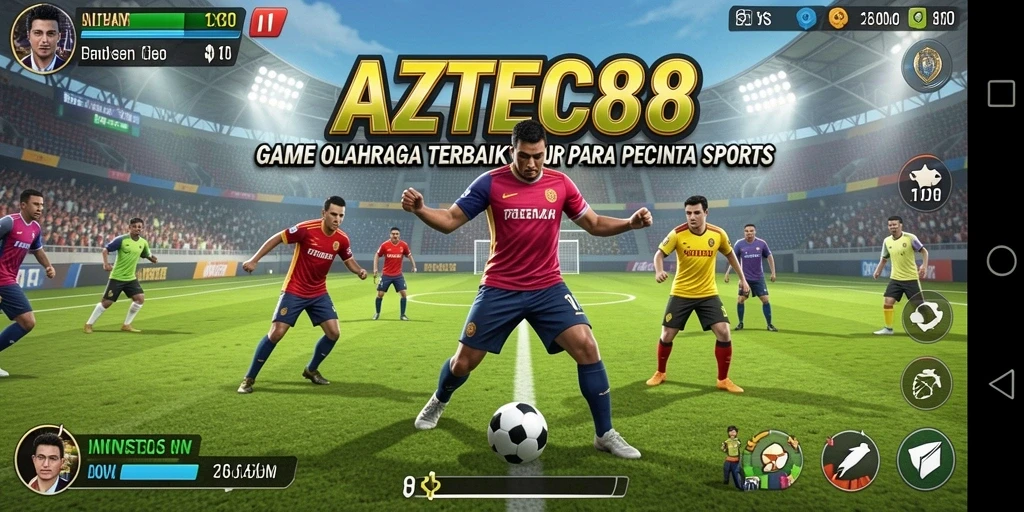 Tampilkan pengalaman seru bermain olahraga dalam AZTEC88.