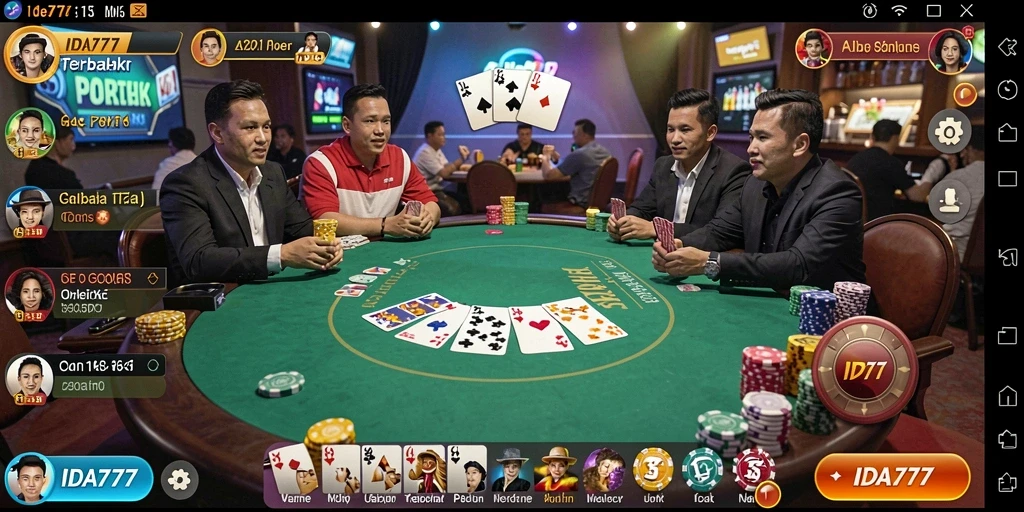 Gameplay.IDA777 yang menarik dan seru dalam permainan Poker.
