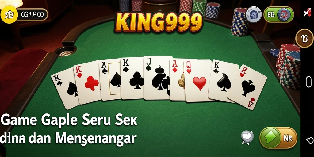 Tampilan gameplay Gaple yang seru dan interaktif dari KING999.