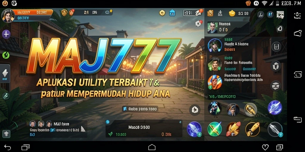 Tampilan antarmuka utama MAJ777 dengan fitur Utility.