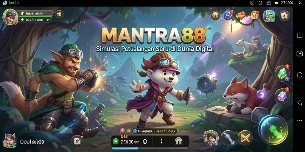Tampilan gameplay MANTRA88 yang menarik dan penuh warna.