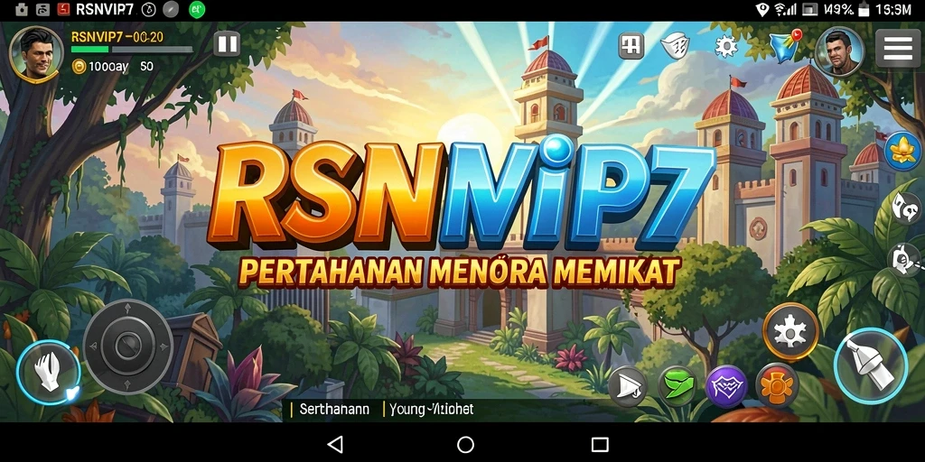 Screenshot gameplay RSNVIP7 menampilkan aksi seru Tower Defense.
